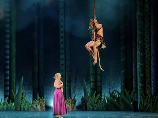 Tarzan and Jane on stage at moonlight